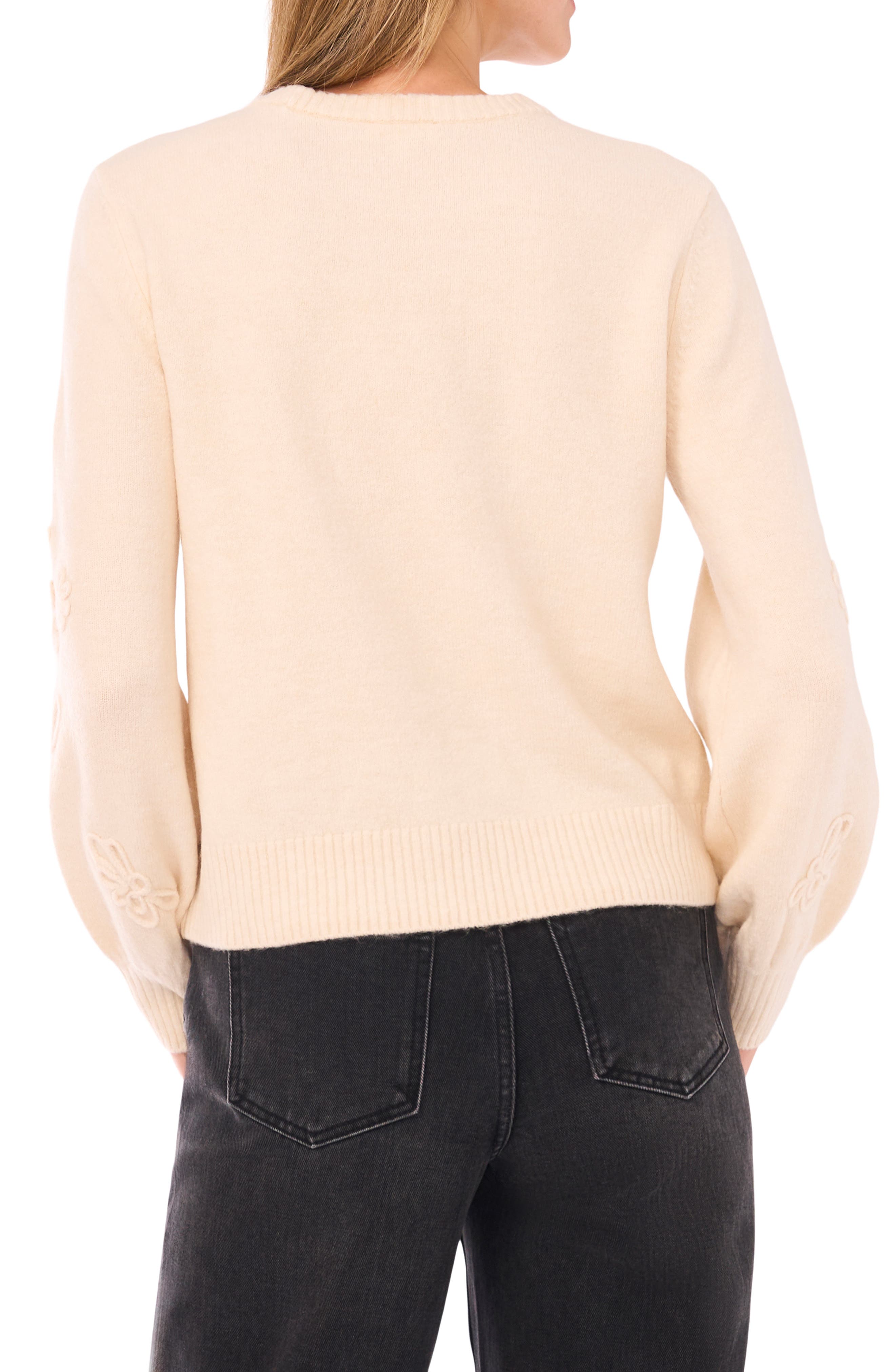 Floral Embroidered Sweater - image 2
