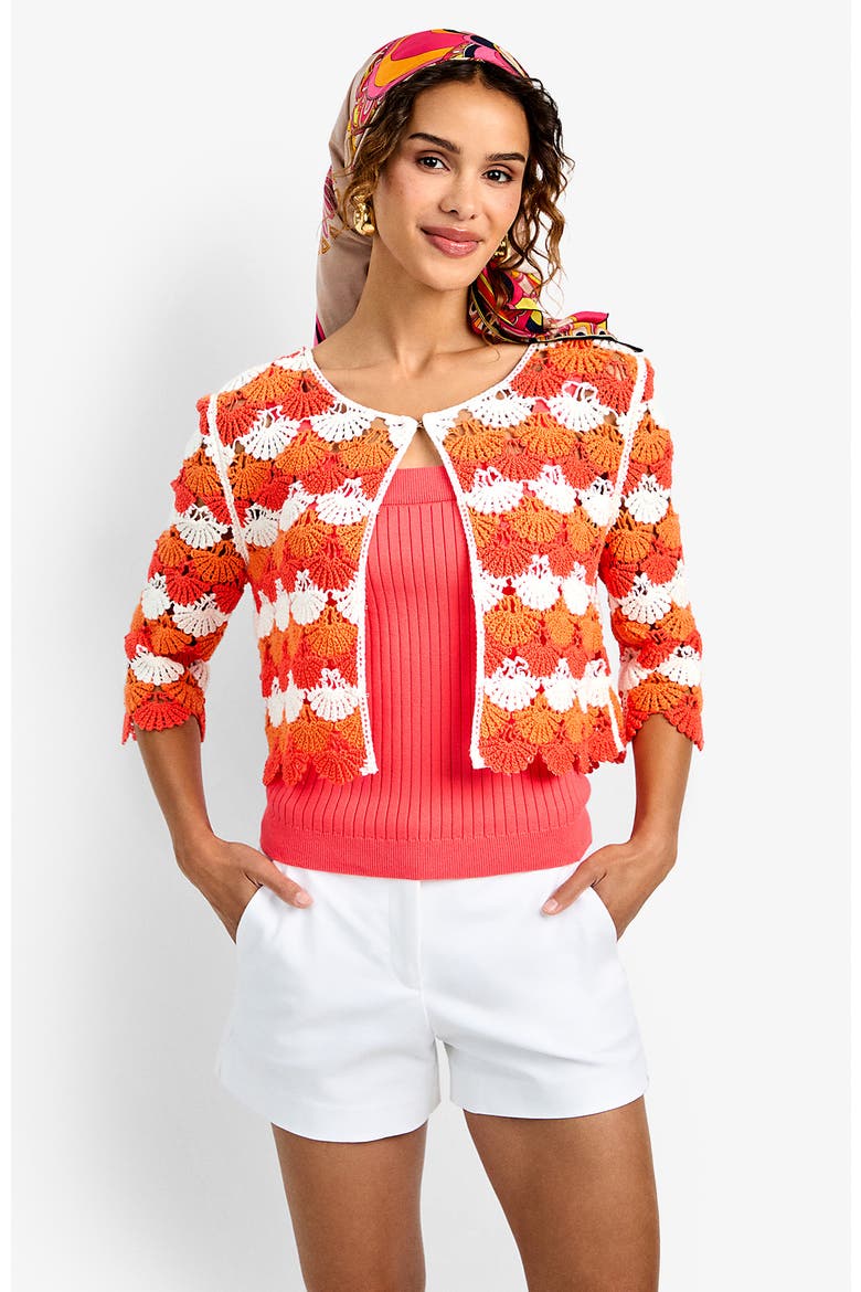 Sofia Cardigan, Alternate, color, Calypso Coral Whitewash