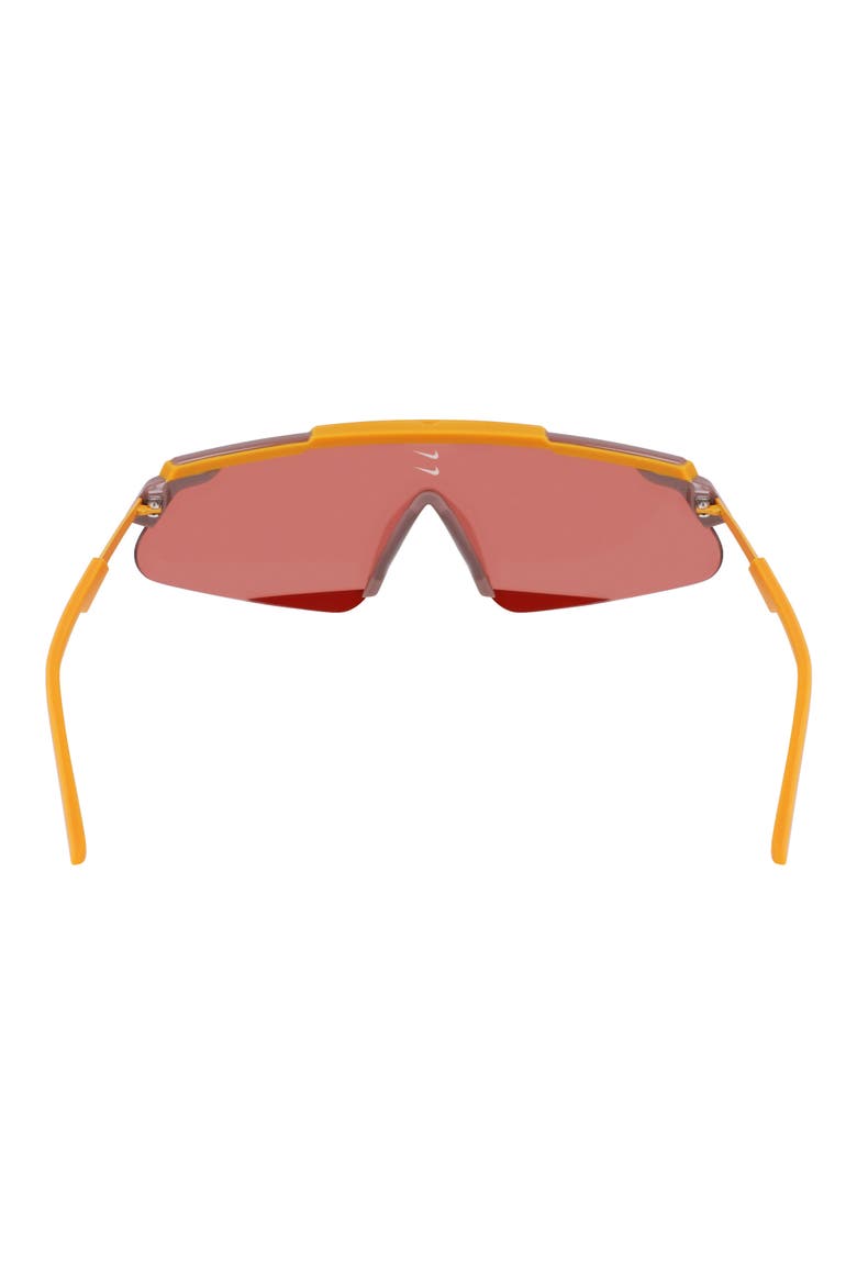 Marquee 66mm Oversize Shield Sunglasses, Alternate, color, MONARCH/VERMILLION