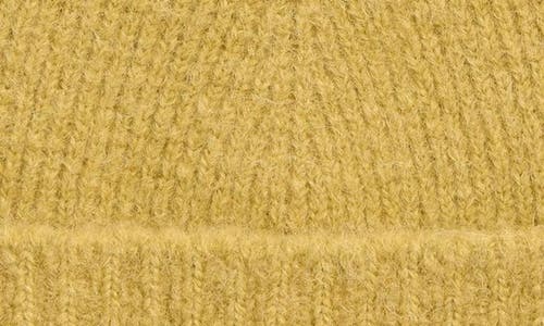 Ami Alexandre Mattiussi Ami Paris Ami De Coeur Appliqué Mohair Blend Cuffed Beanie In Yellow