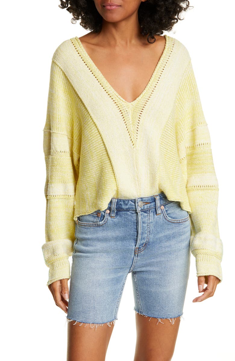 Free People Lemonade Stand Sweater, Main, color, Yellow