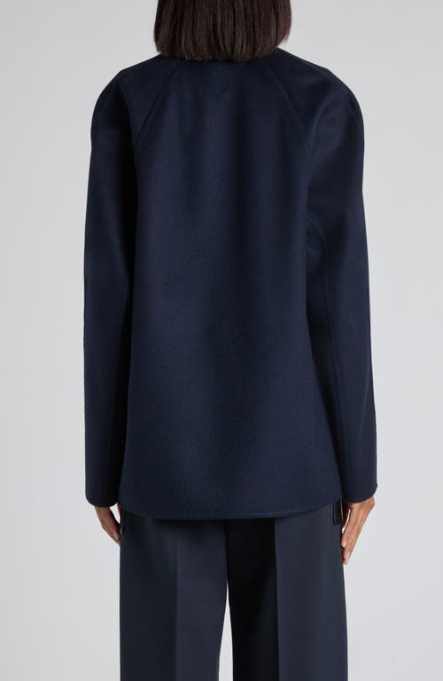 Bottega Veneta Light Wool & Cashmere Double Face Coat In Blue