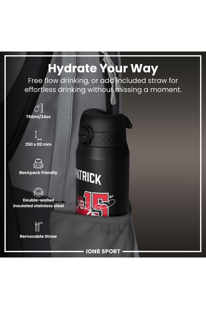 NFL PA Thermal Steel ION8 Water Bottle - Locked in Series, Alternate, color, 15