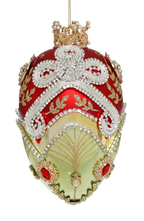 Mark Roberts Faberge Jewel Egg Ornament , Green/red In Multi