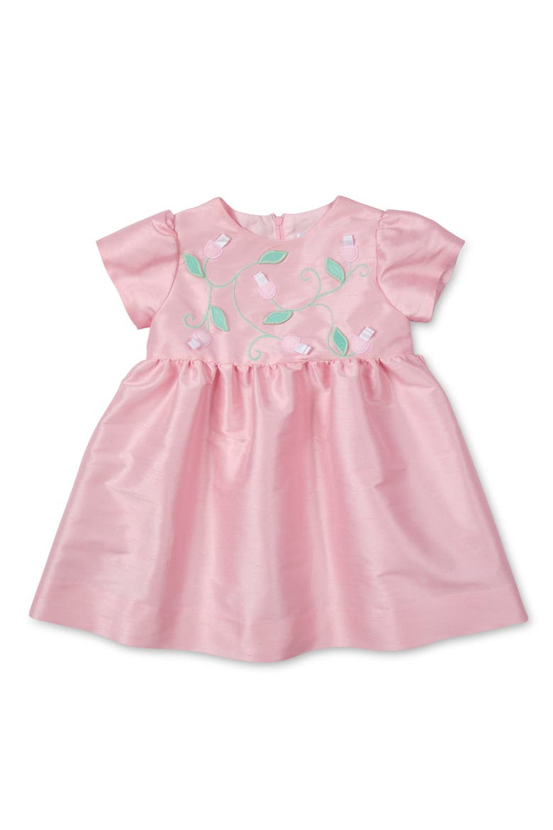 Dupioni Dress With Flower Vines, Main, color, Pink