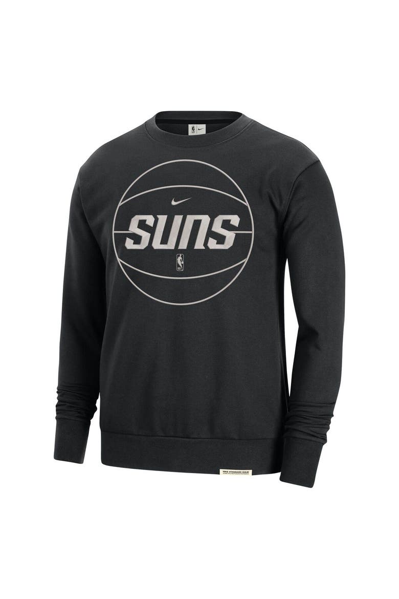 Men's Nike Black Phoenix Suns 2023/24 Authentic Standard Issue Travel Performance Pullover Sweatshirt, Alternate, color, Black