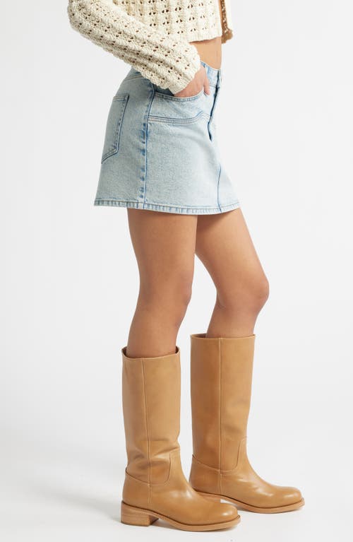 Bp. Seamed Denim Miniskirt In Light Wash