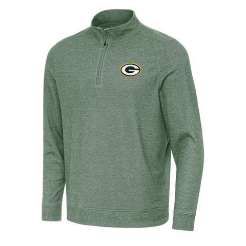 Men's Antigua Hunter Green Green Bay Packers Subtle Quarter-Zip Top