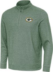 ANTIGUA Men's Antigua Hunter Green Green Bay Packers Subtle Quarter-Zip Top