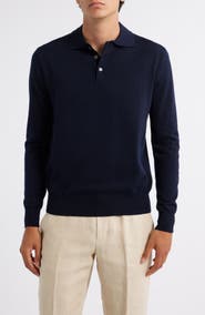 Aurélien Long Sleeve Cashwool® Polo Sweater