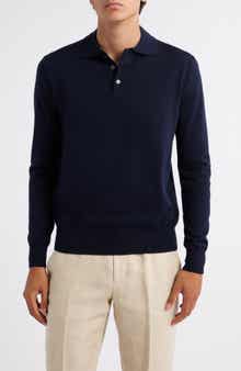 Aurélien Long Sleeve Cashwool® Polo Sweater