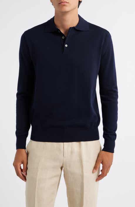 Aurélien Long Sleeve Cashwool® Polo Sweater