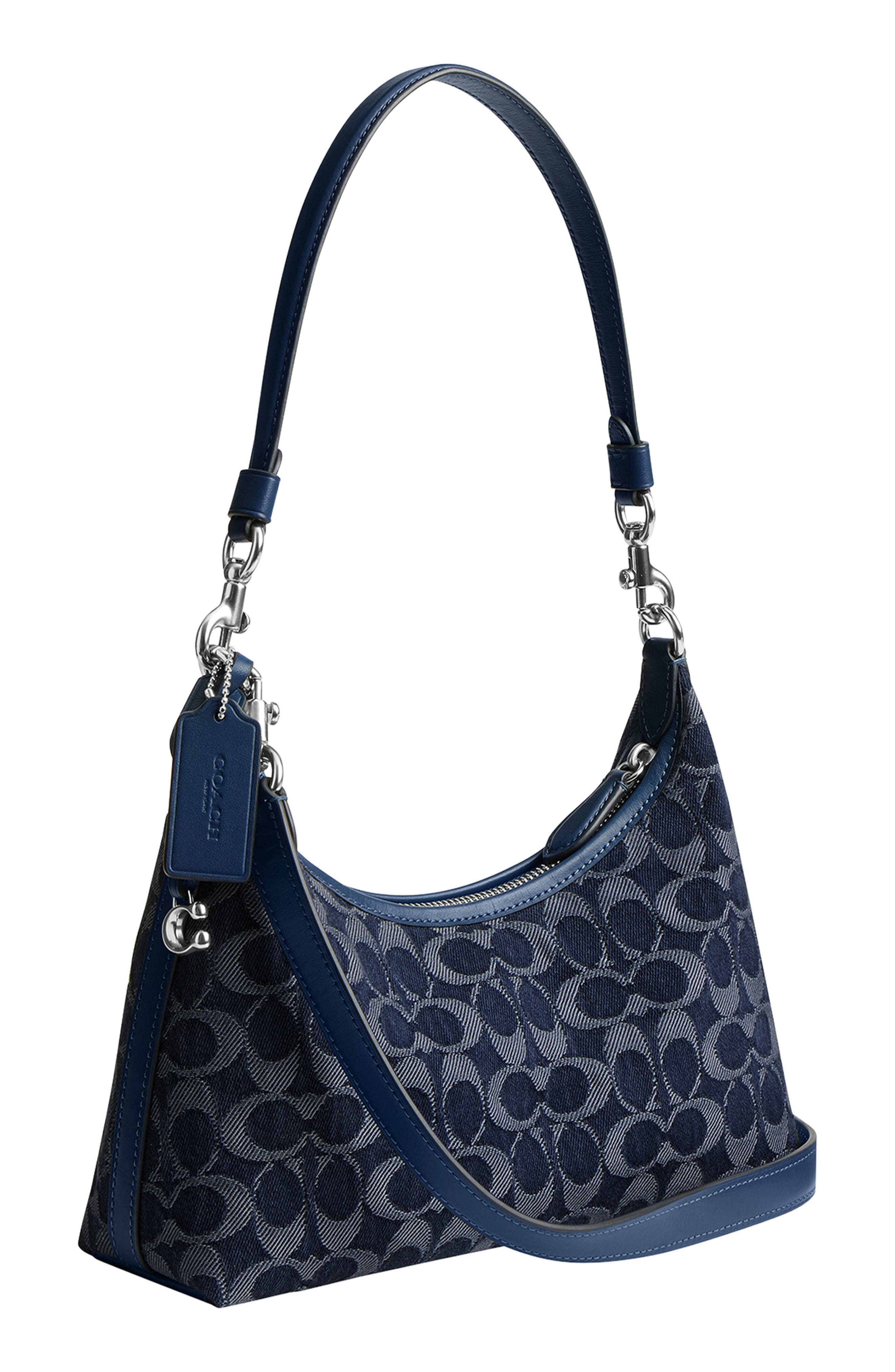 COACH Juliet Signature Washed Denim Shoulder Bag, Alternate, color, 