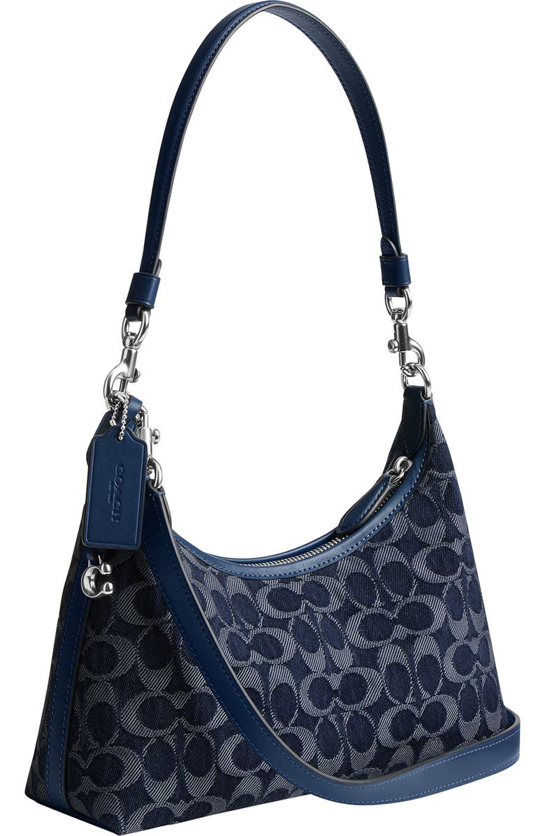 COACH Juliet Signature Washed Denim Shoulder Bag, Alternate, color,