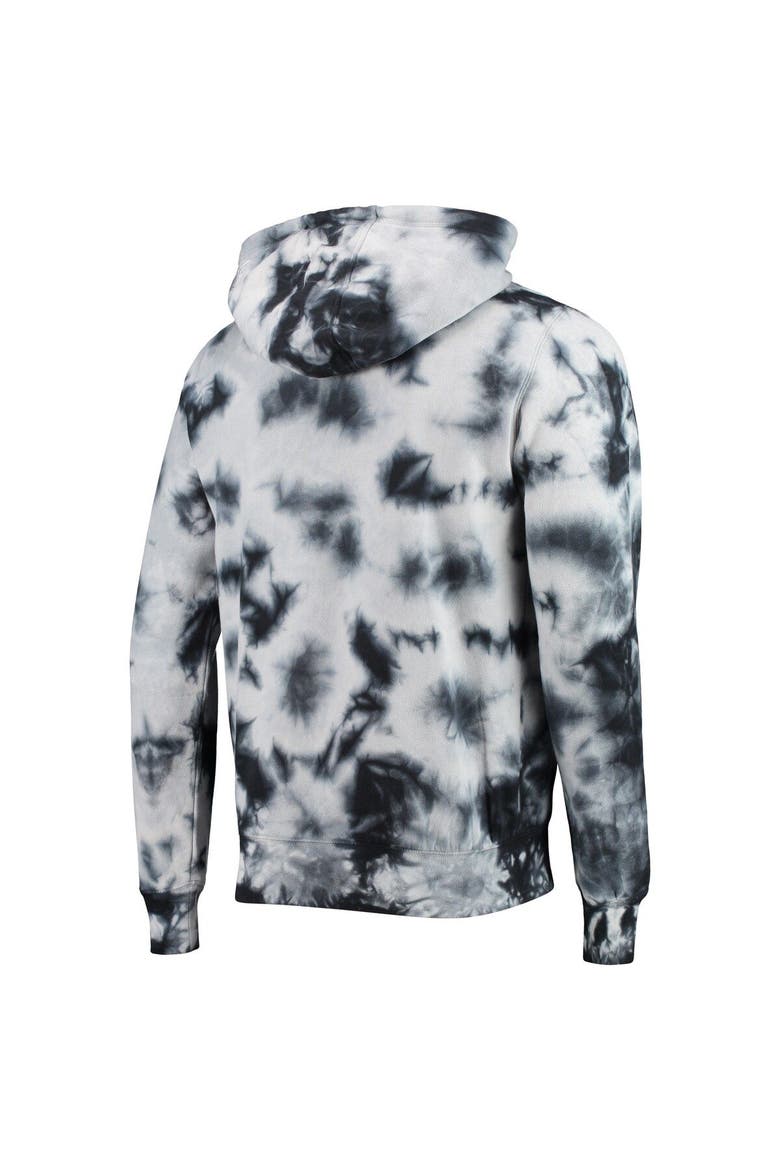 Men's New Era Black Cincinnati Reds Tie-Dye Pullover Hoodie, Alternate, color, Black