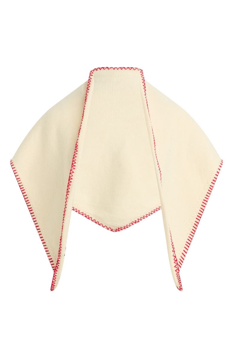 Favorite Daughter Valentine's Embroidered Triangle Scarf, Main, color, Natural