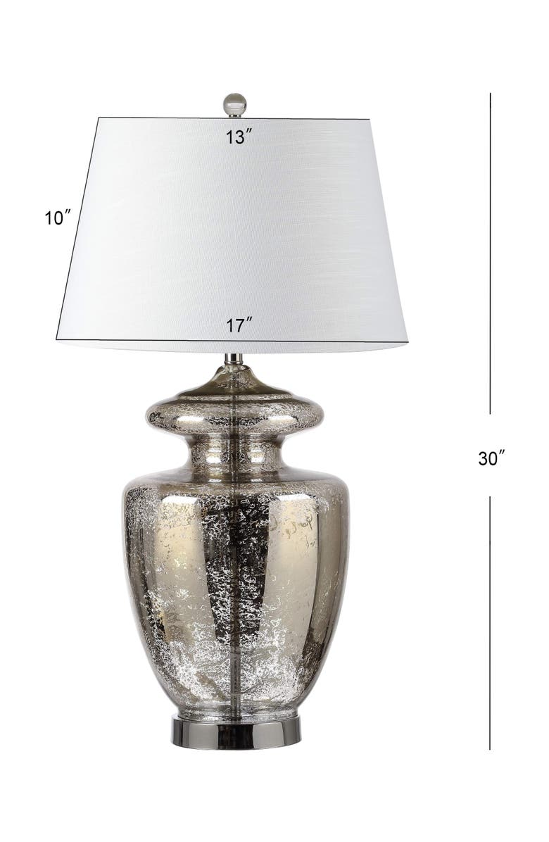 JONATHAN Y Hughes 31" Glass LED Table Lamp, Mercury Glass, Alternate, color, 