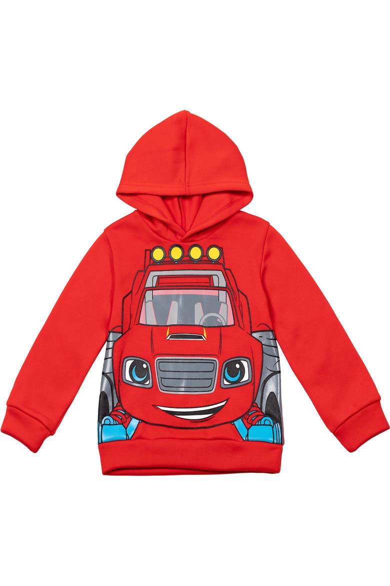 Fleece 2-Piece Hoodie and Joggers Set, Alternate, color, Blaze Red Black
