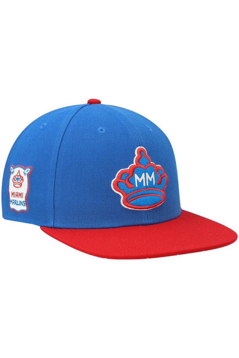 Men's '47 Blue Miami Marlins 2021 City Connect Captain Snapback Hat, Main, color, Blue