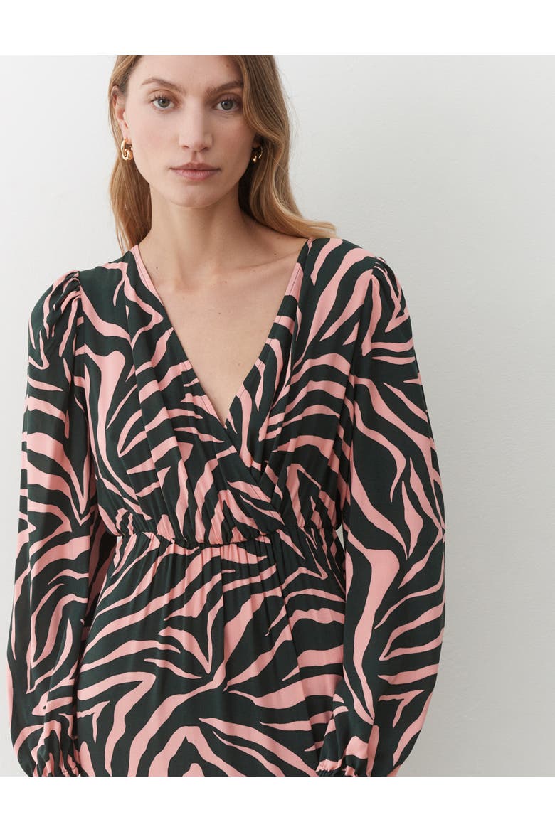 Suzie Animal Print Midi Dress, Alternate, color, Pink Leopard