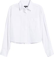 rag & bone Marin Cotton Crop Button-Up Shirt