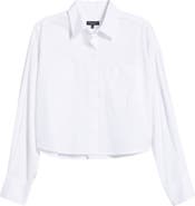 rag & bone Marin Cotton Crop Button-Up Shirt