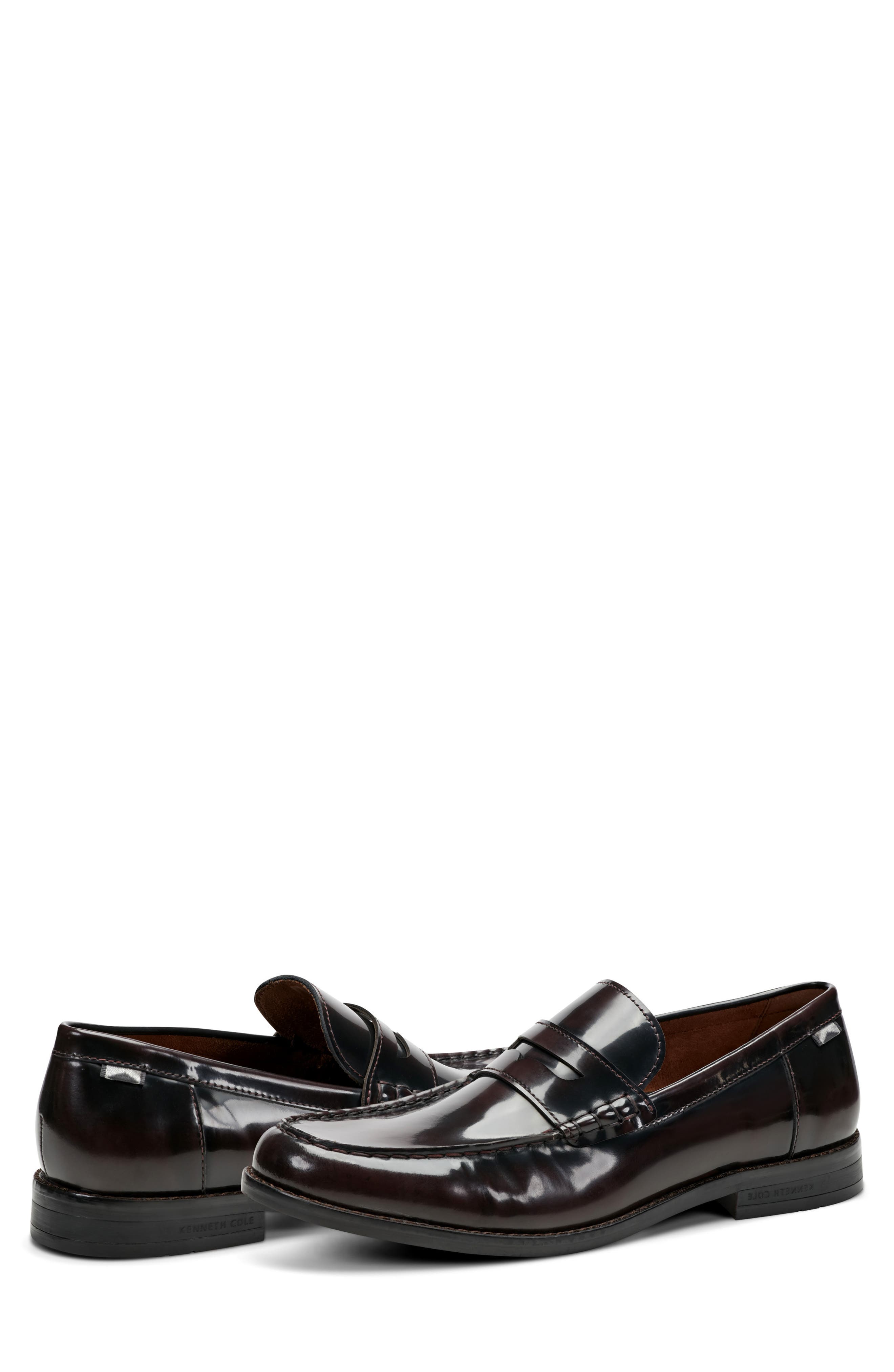 Paco Leather Penny Loafer, Alternate, color, BURGUNDY