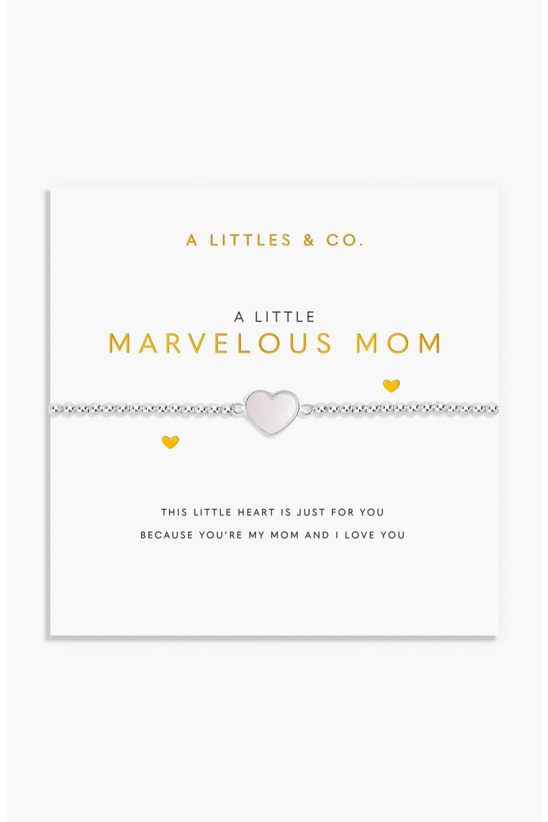 A Little 'Marvelous Mom' Bracelet, Main, color, Metallic Silver