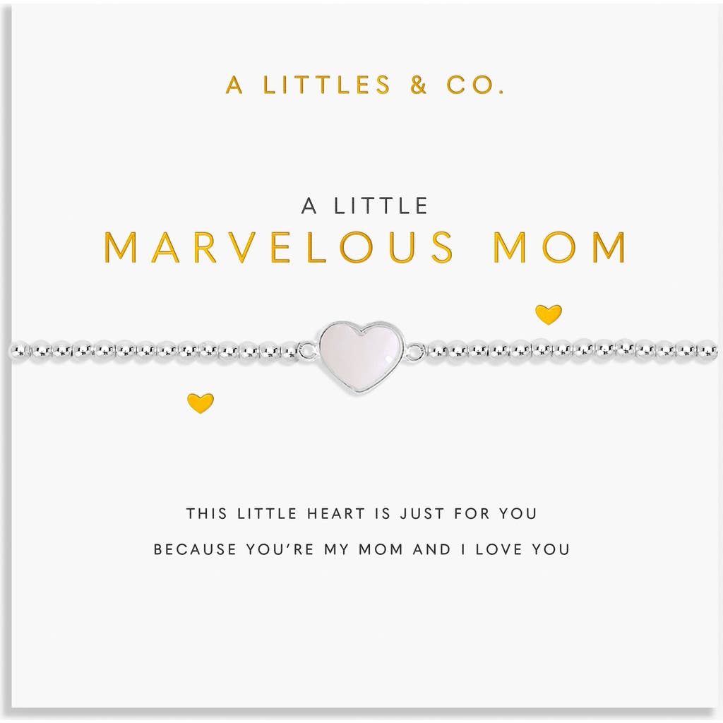 A Littles & Co. A Littles & Co A Little 'marvelous Mom' Bracelet In Silver