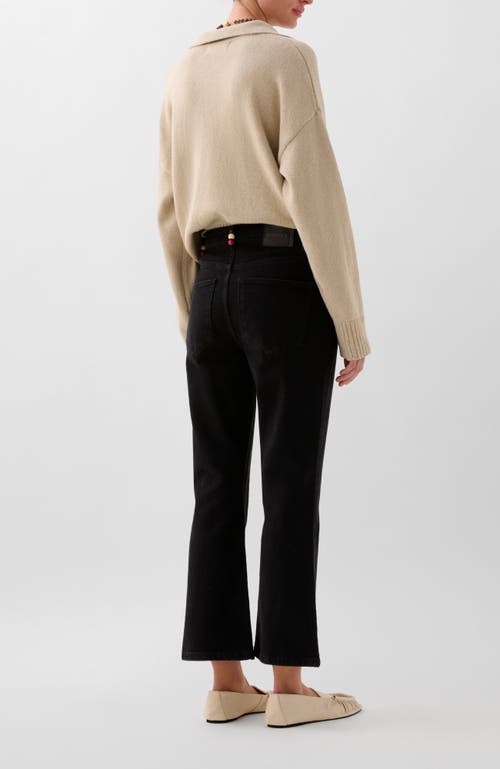 Scalpers Ankle Beads Denim Pant In Black