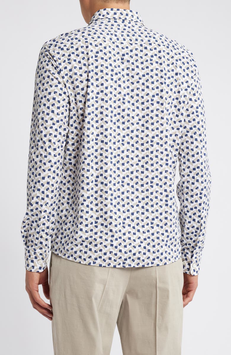 BOSS Roan Stretch Button-Up Shirt, Alternate, color, Bge/Khaki