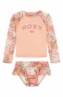 Roxy Rashguard Top & Bikini Bottoms Set