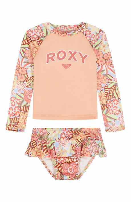 Roxy Rashguard Top & Bikini Bottoms Set