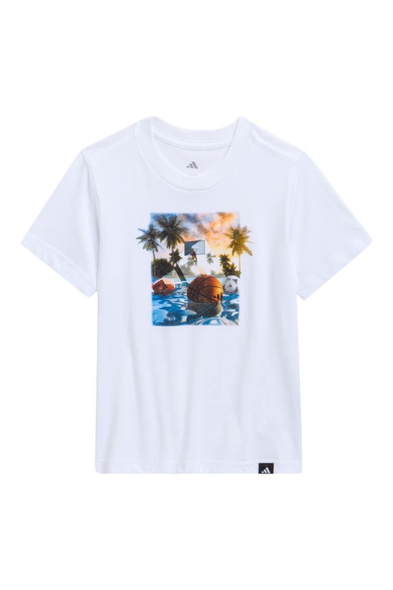 Kids' Photoreal Pool Graphic T-Shirt, Main, color, WHITE