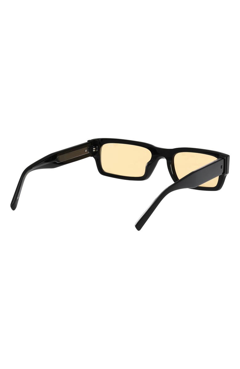 ABERCROMBIE & FITCH 54mm Rectangular Sunglasses, Alternate, color, Shiny Black / Brown