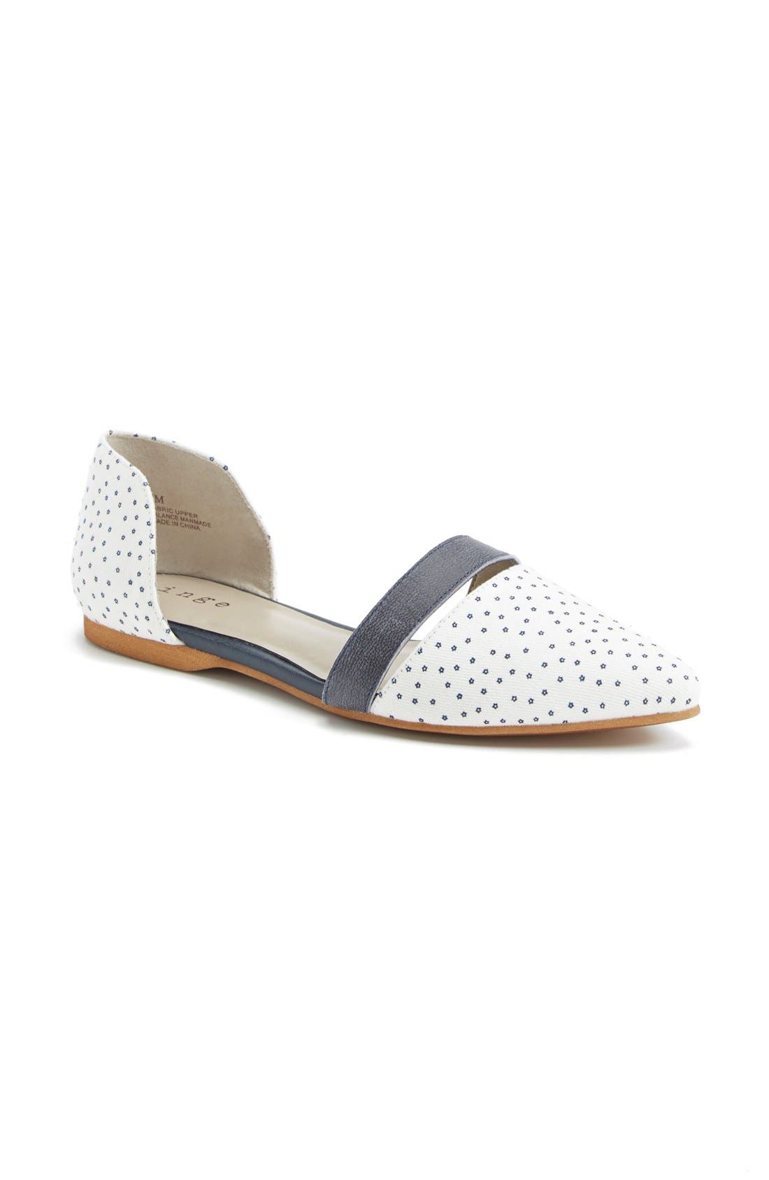 'Bandina' d'Orsay Flat, Alternate, color, WHITE / NAVY