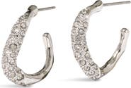 Alexis Bittar Solanales Crystal Twist Mini Hoop Earrings