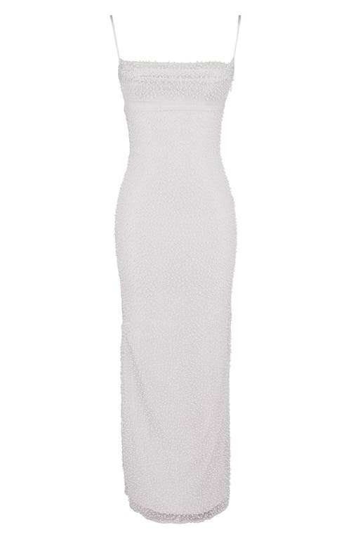 HOUSE OF CB HOUSE OF CB CALLA BEADED MESH OVERLAY GOWN 