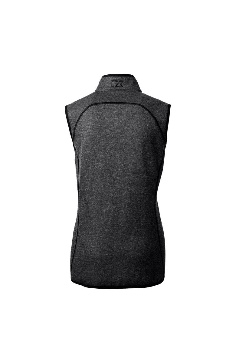 Cutter & Buck Women's Cutter & Buck  Heather Charcoal Milwaukee Brewers City Connect Mainsail Sweater Knit Full-Zip Vest, Alternate, color, 