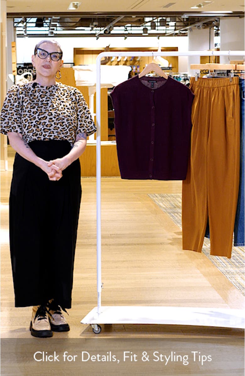 Cap Sleeve Organic Linen & Organic Cotton Sweater, sales video thumbnail