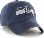 '47 Men's '47 Navy Seattle Seahawks Franchise Logo Fitted Hat