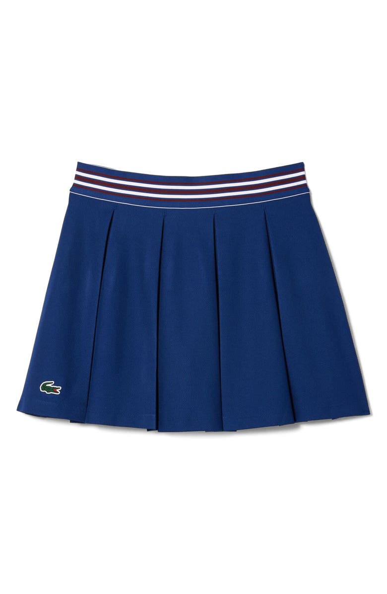 Lacoste Performance Pleated Piqué Tennis Skort, Alternate, color, Methylene