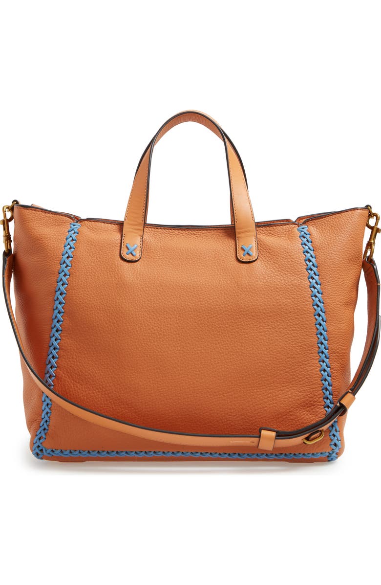 Tory Burch Medium Whipstitch Leather Tote, Alternate, color,