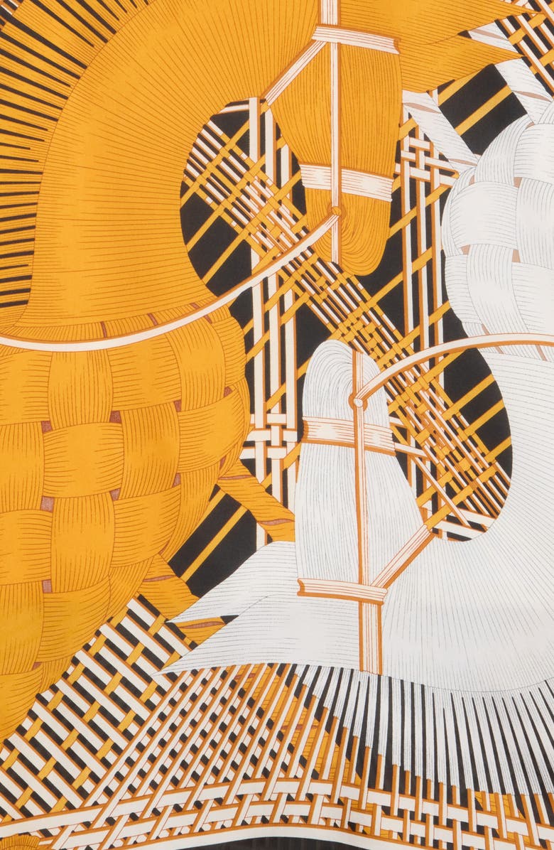 La Fiorentina Abstract Print Scarf, Alternate, color, Brown