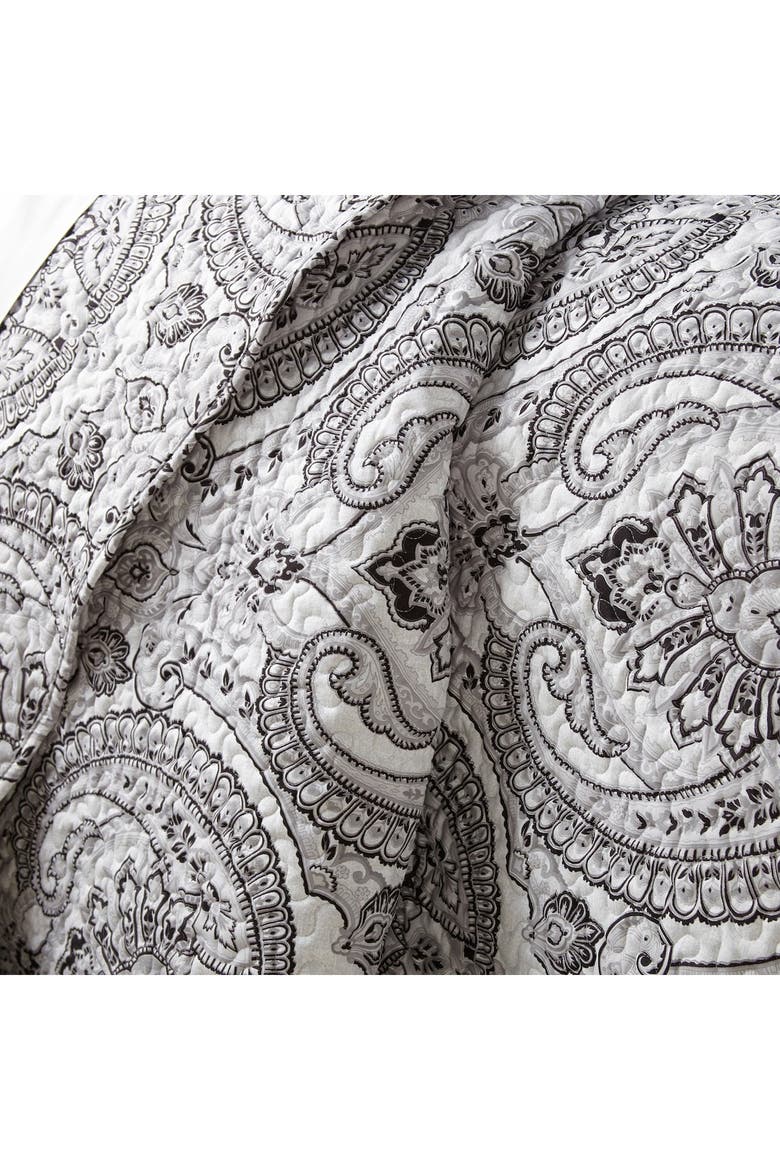 Pure Melody Reversible Quilt Set, Alternate, color, BLACK