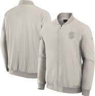 FANATICS Men's Fanatics Cream Seattle Kraken Authentic Pro Road Full-Zip Bomber Jacket