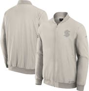 FANATICS Men's Fanatics Cream Seattle Kraken Authentic Pro Road Full-Zip Bomber Jacket