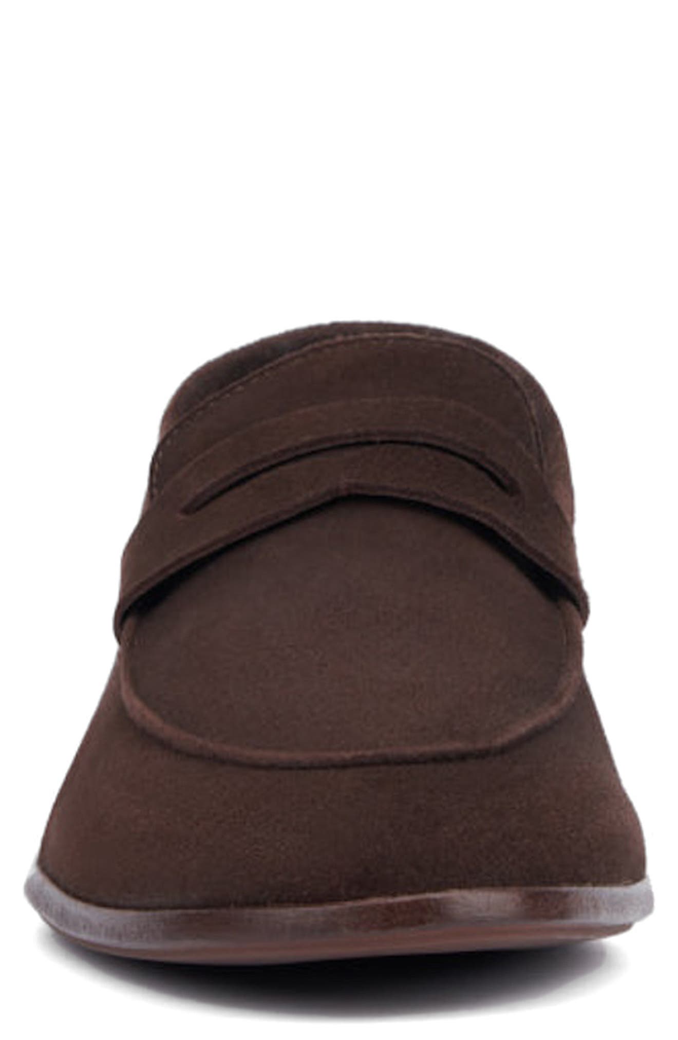 Aquatalia Jon Penny Loafer, Alternate, color, Dark Brown