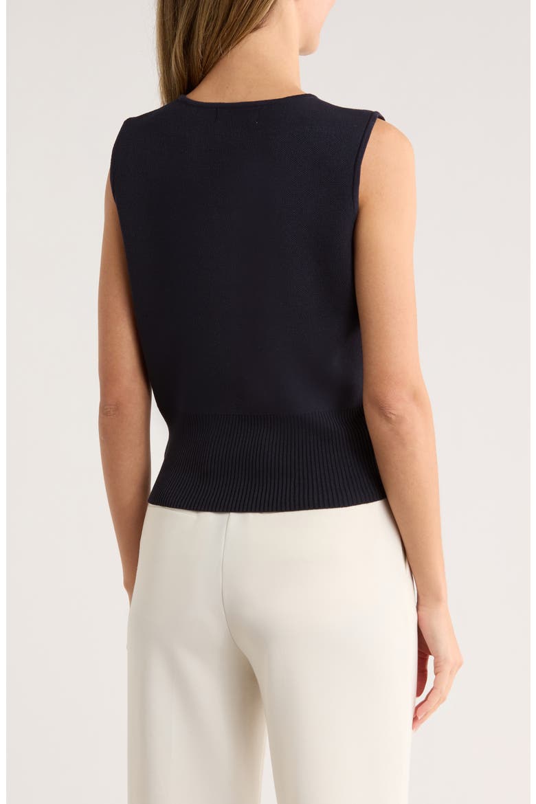 Julianna Button Front Sweater Vest, Alternate, color, NAVY BLAZER
