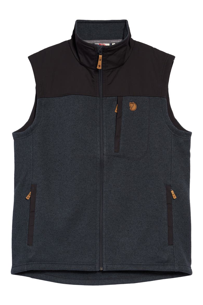 Buck Fleece Zip Vest, Main, color, GRAPHITE